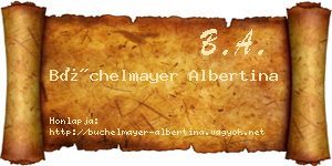 Büchelmayer Albertina névjegykártya